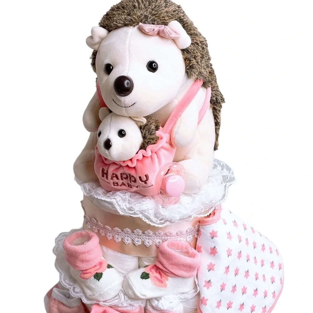 Hedgehog Diaper Cake, Baby shower gift